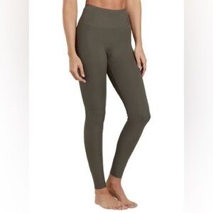 Girlfriend Collective rib leggings in cypress green (olive color)